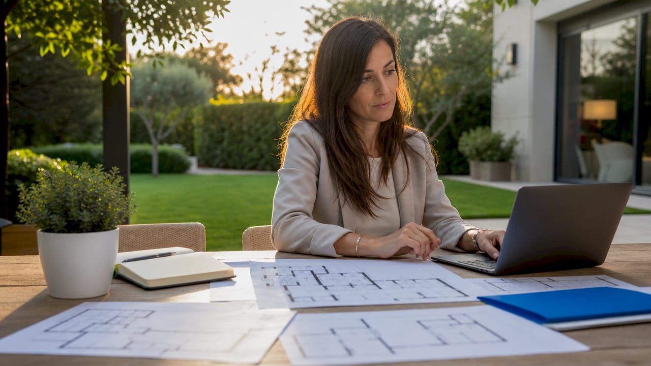 Agente immobiliare che organizza un tour virtuale dell’immobile