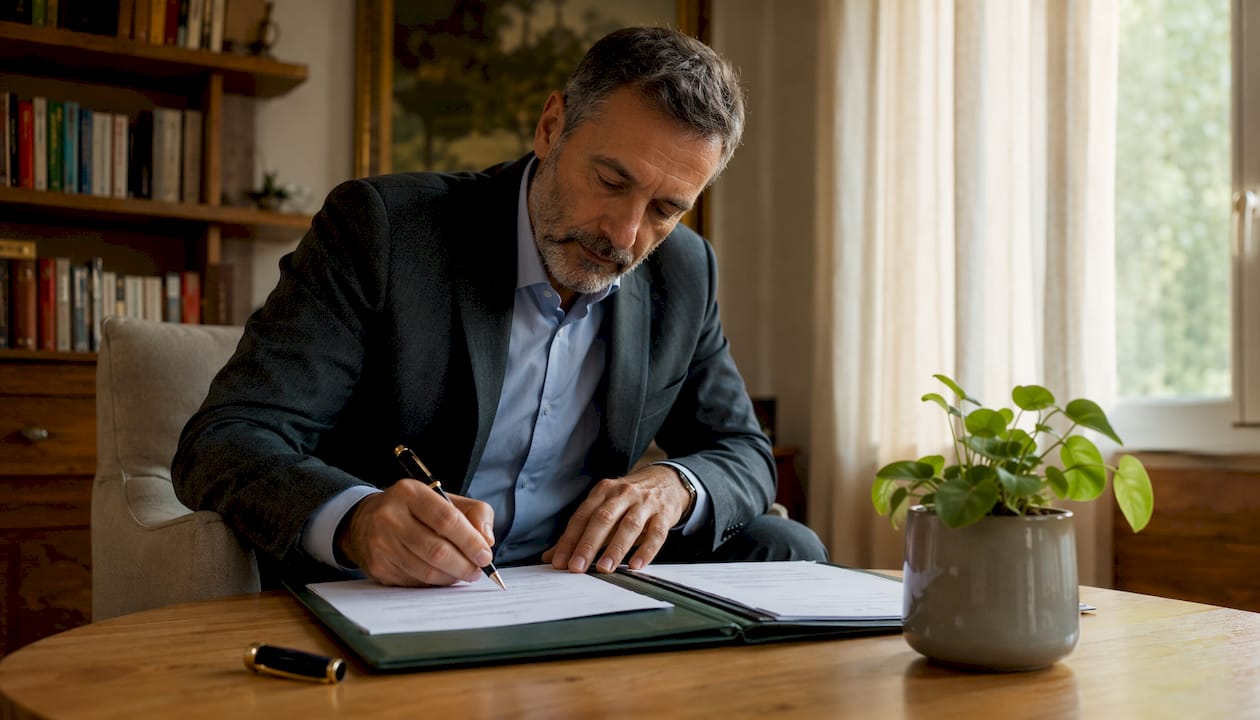 Firma degli atti di compravendita immobiliare presso lo studio notarile