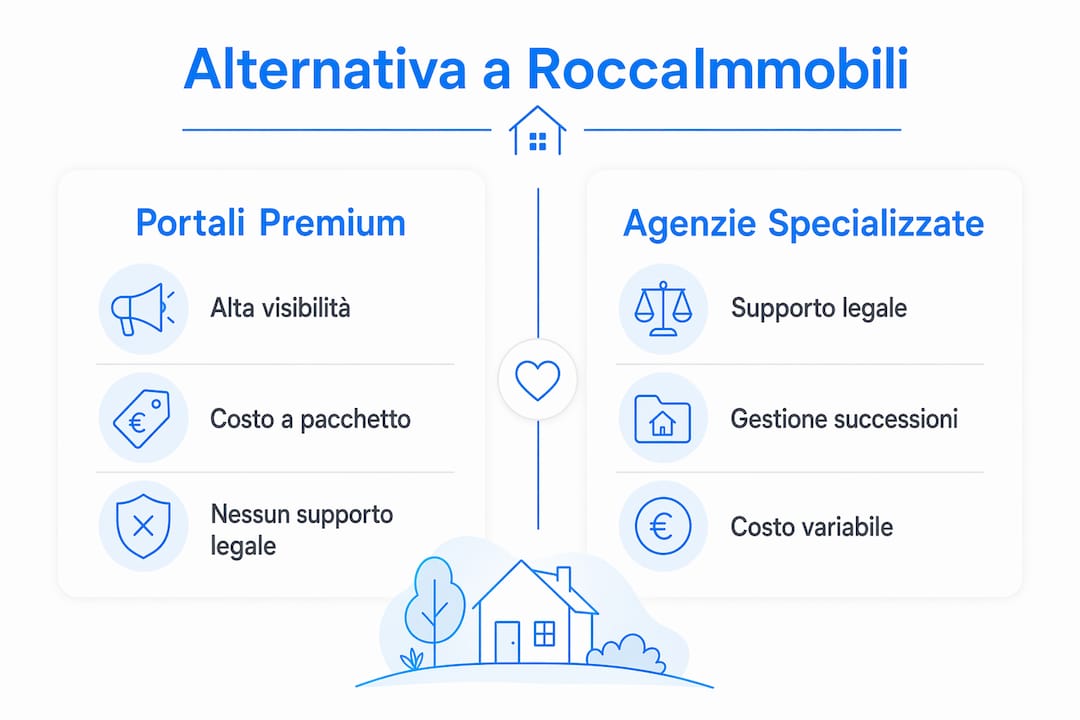 Infografica: differenze tra portali immobiliari e agenzie tradizionali