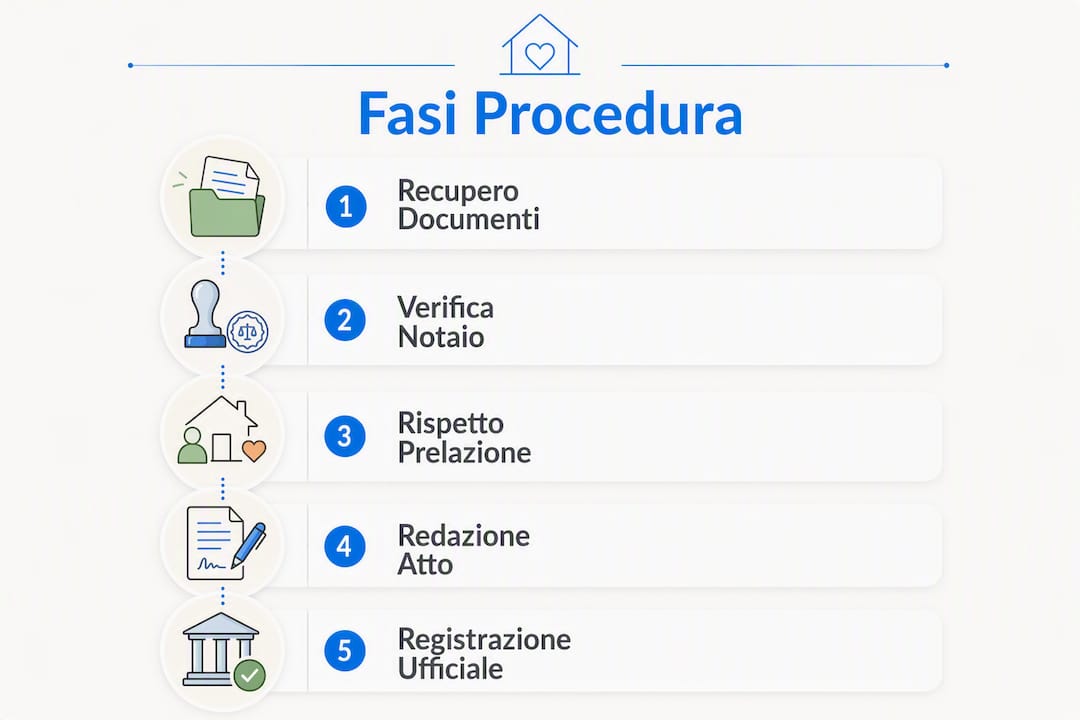 Schema illustrativo delle principali tappe del processo di cessione