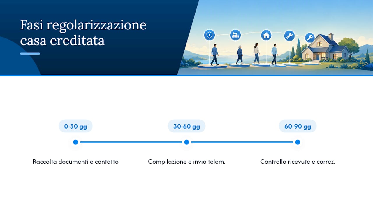 Le tappe fondamentali dei primi 90 giorni per la regolarizzazione dei documenti di successione