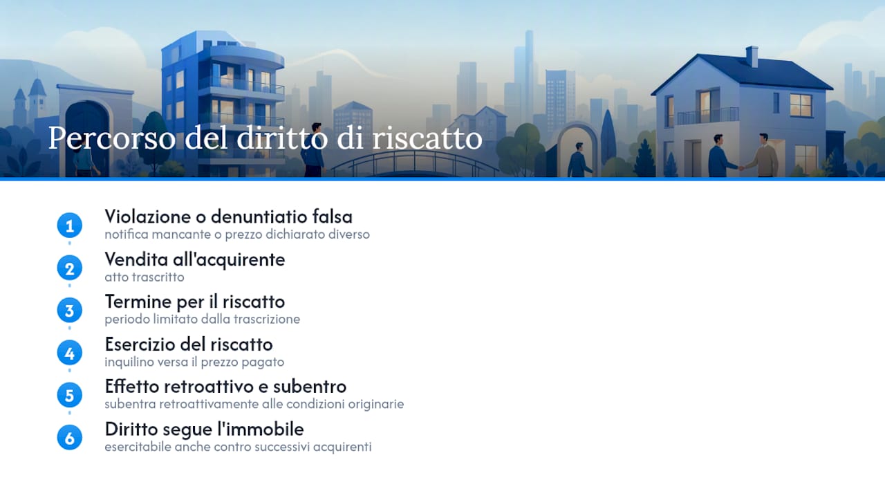 Procedura per l'esercizio del diritto di riscatto dell'inquilino