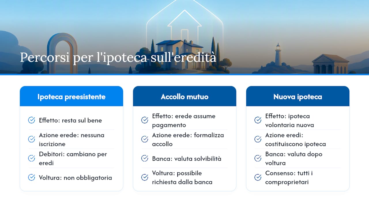 Procedure per gestire ipoteca e mutuo ereditati