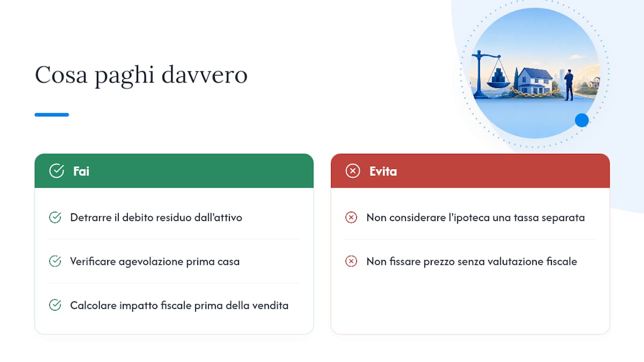 Aspetti fiscali: cosa paghi davvero per l'ipoteca su una casa ereditata — overview diagram