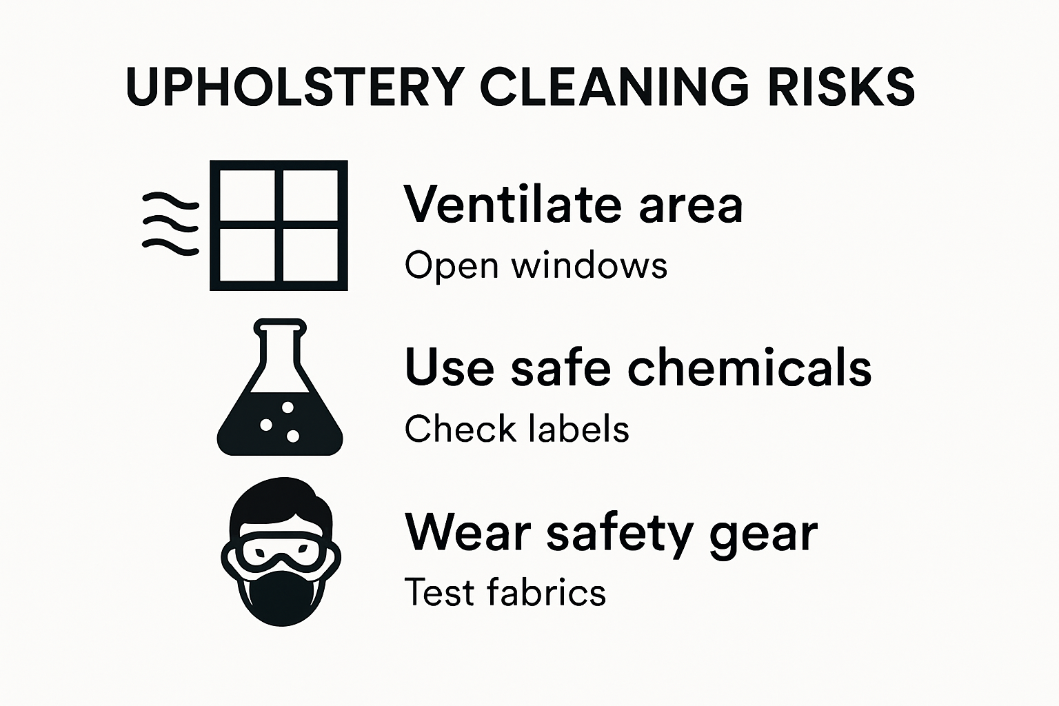 Infographic: Risks and safety tips for upholstery cleaning