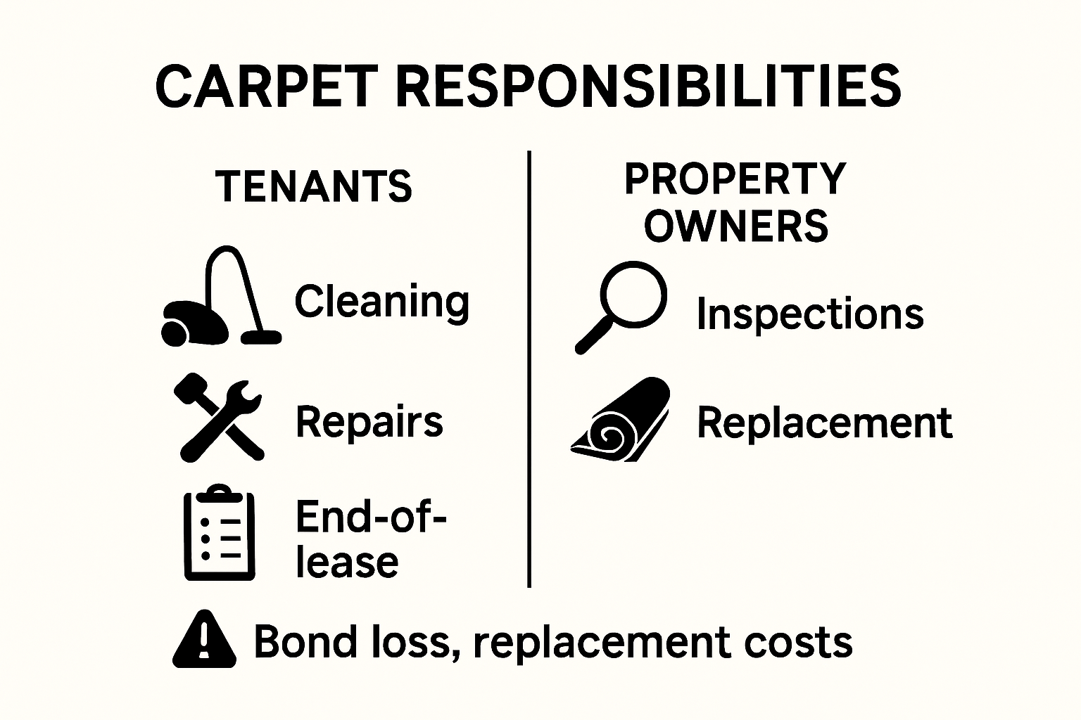 Tenant and owner carpet cleaning responsibility breakdown