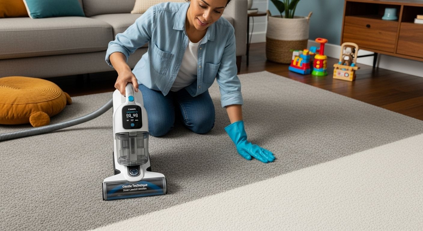 steam cleaning gentle technique carpet