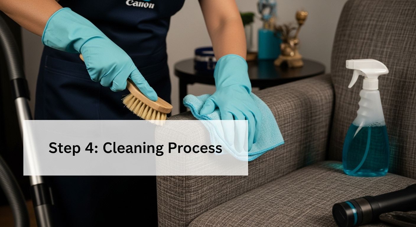 upholstery cleaning process