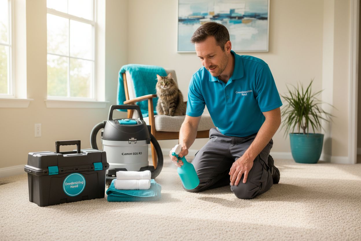 carpet technician deodorizing home