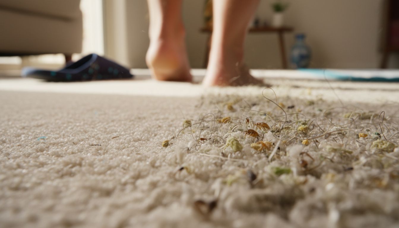 carpet allergens closeup