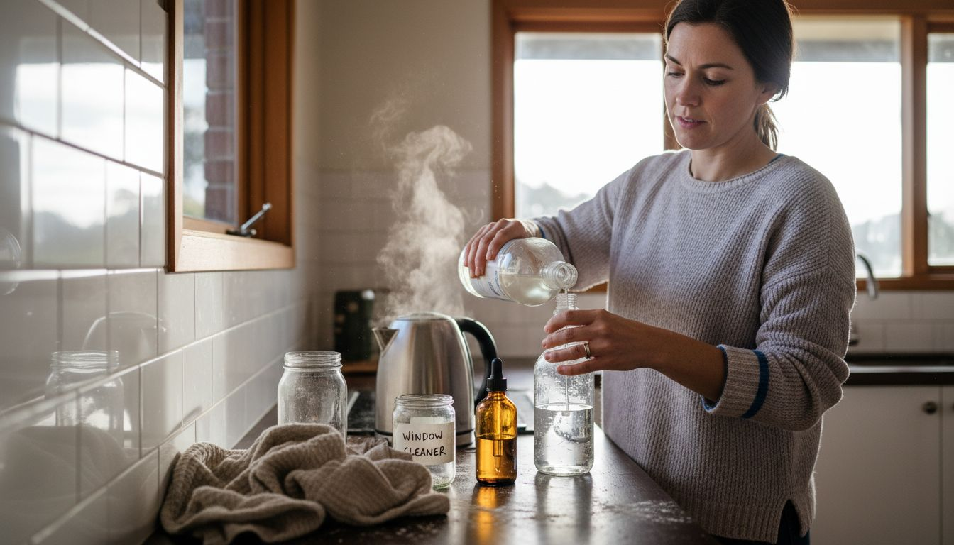 Mixing natural carpet cleaning solution