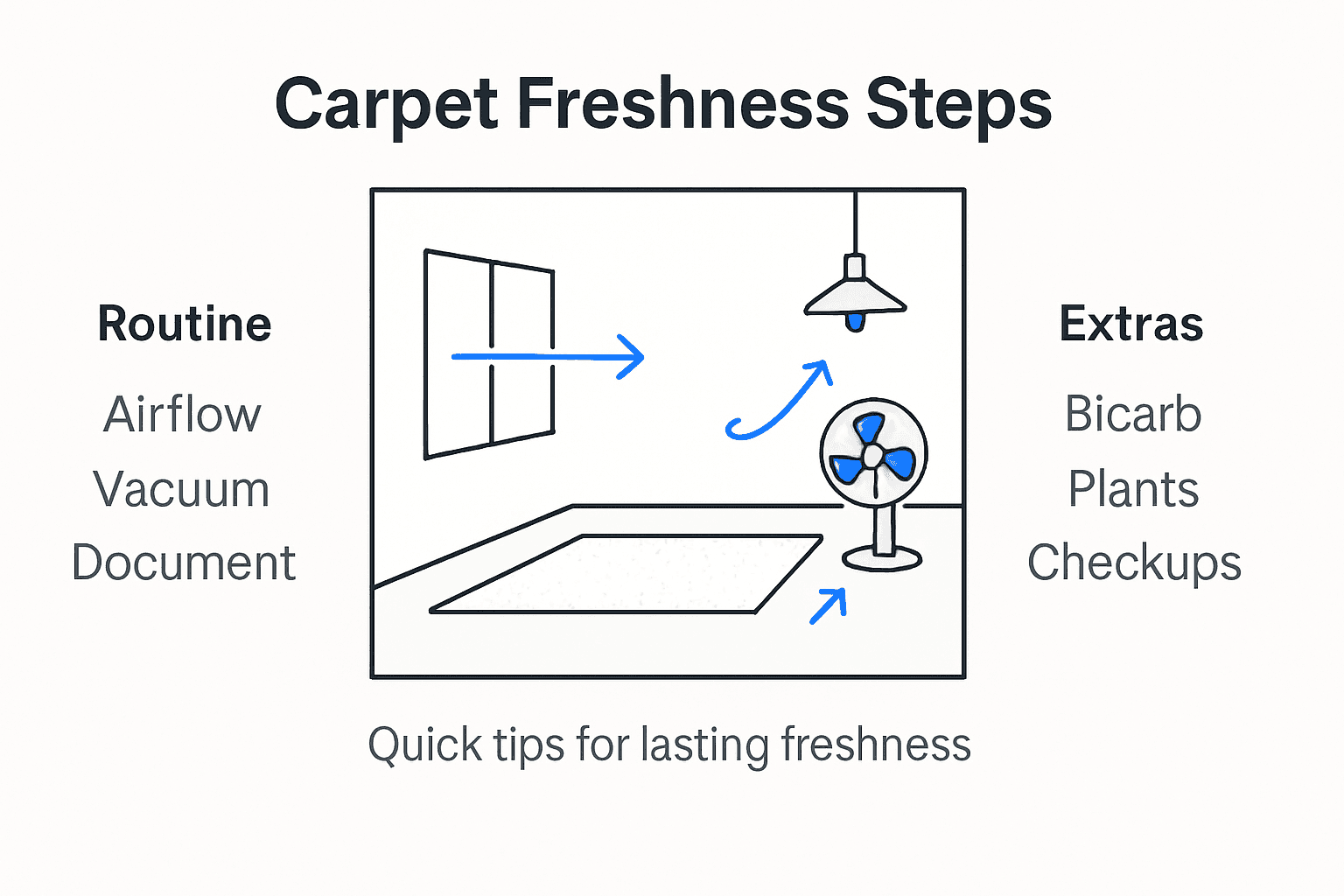 Infographic for maintaining carpet freshness
