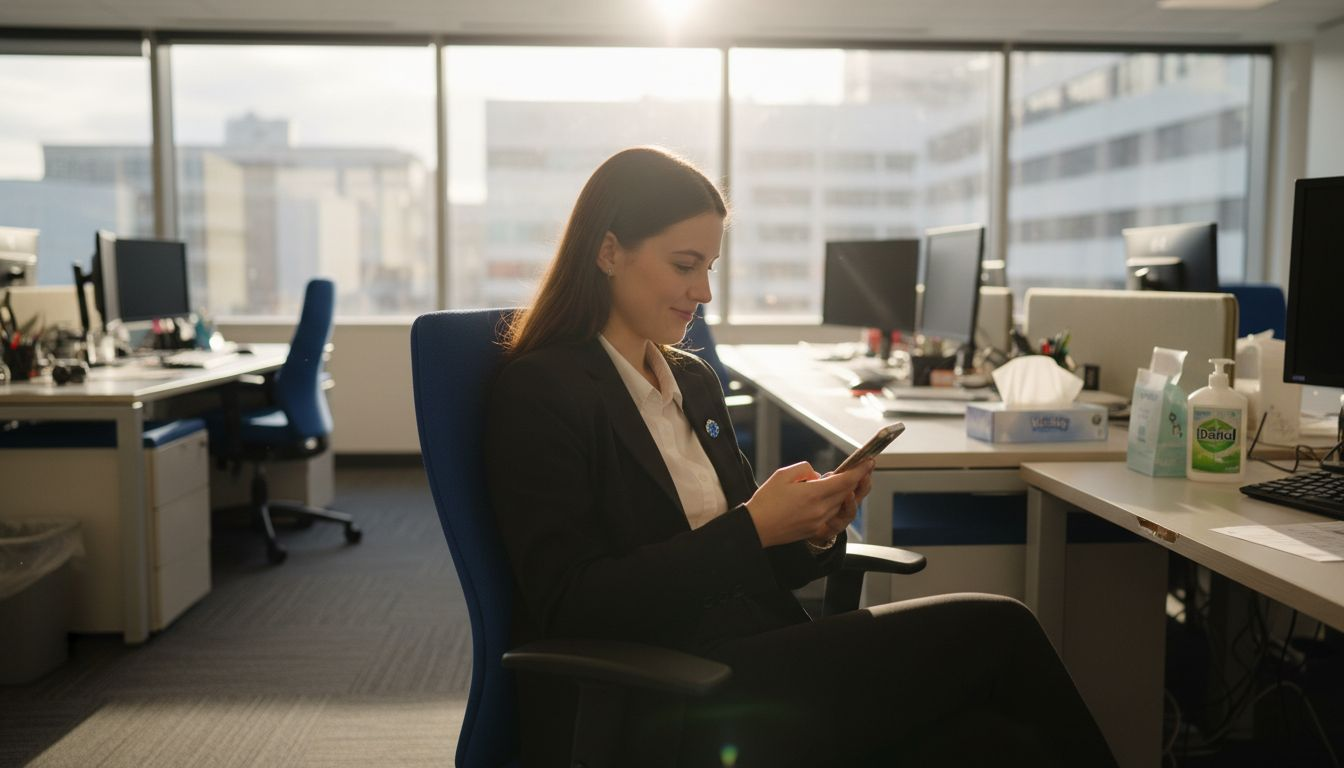 Employee using clean upholstered chair at work