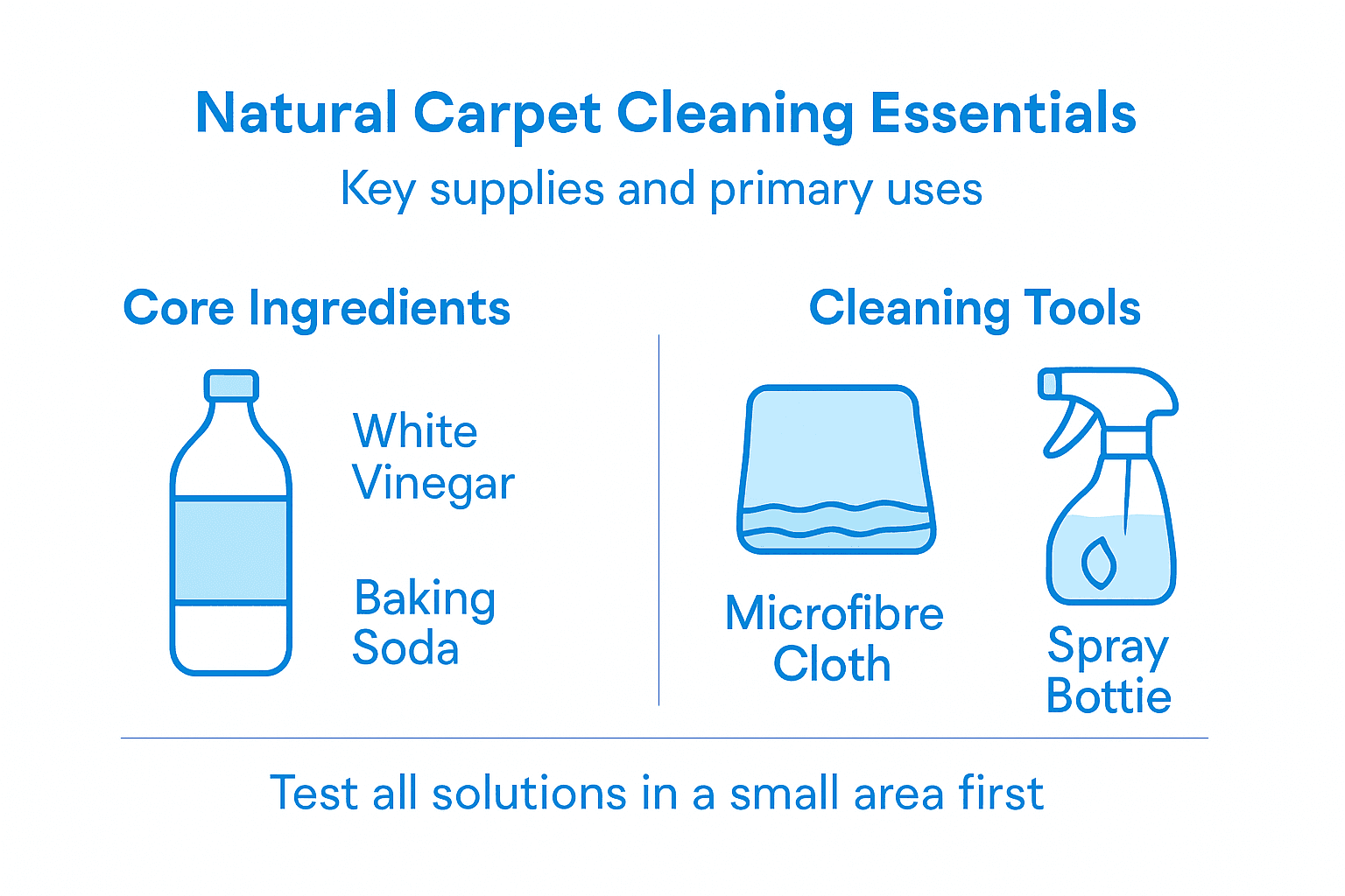 Infographic with cleaning essentials for office carpets