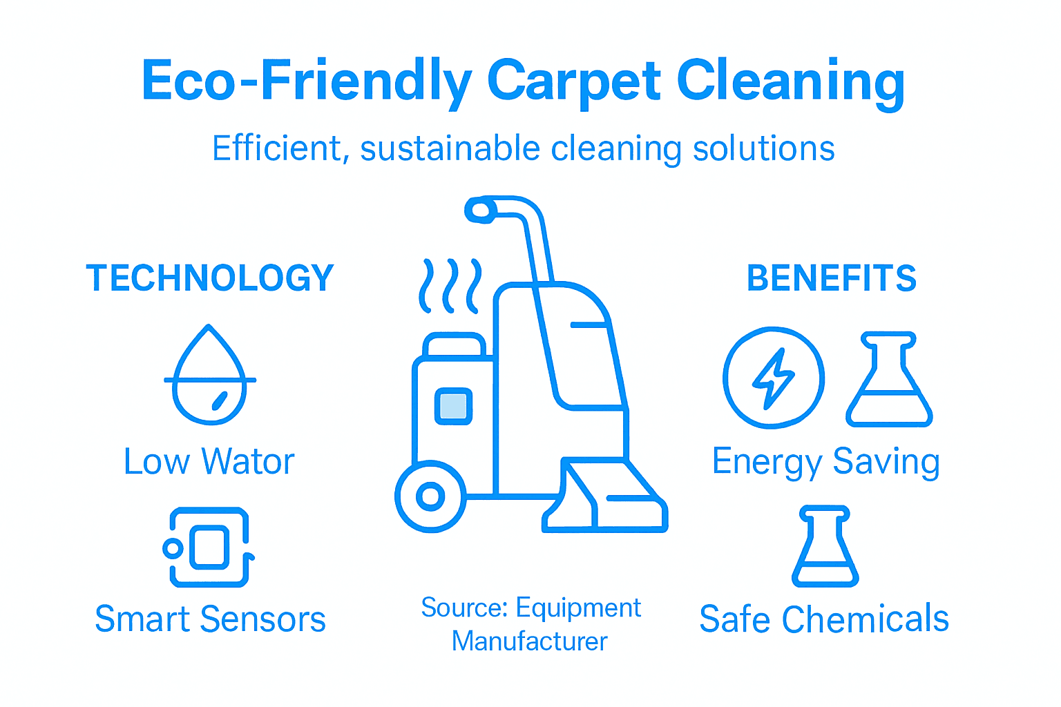 Infographic on eco-friendly carpet cleaning features
