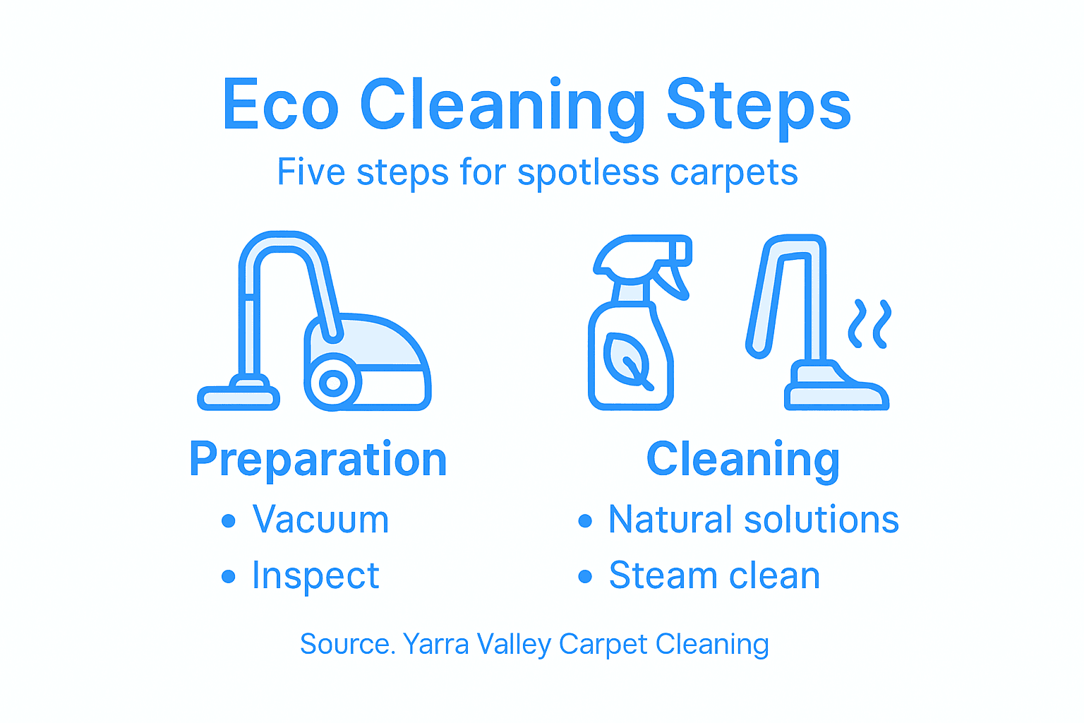 Infographic summarizing eco cleaning process
