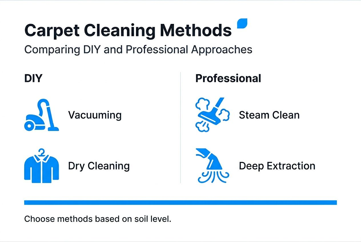 Infographic comparing carpet cleaning methods