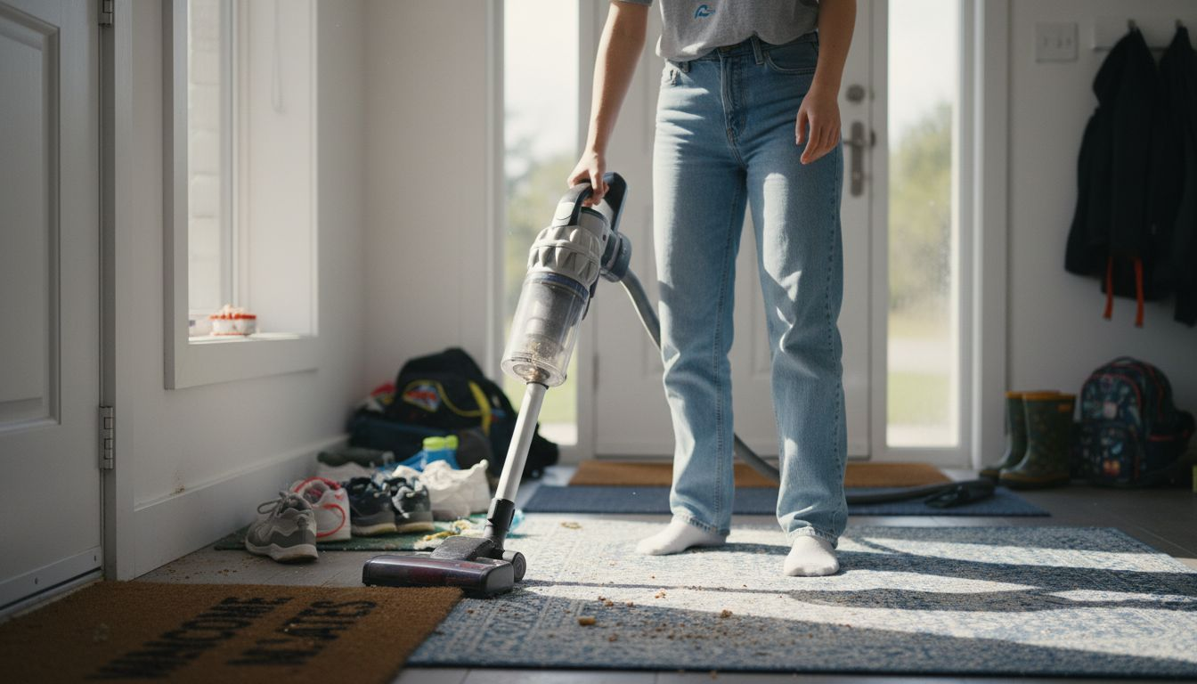 Vacuuming preparation for carpet extraction