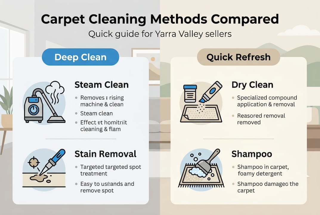 Infographic comparing carpet cleaning methods