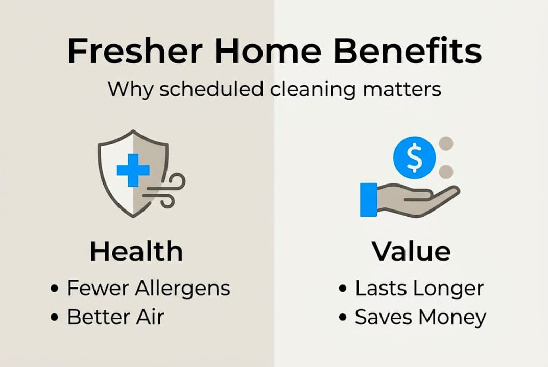 Infographic benefits of scheduled cleaning