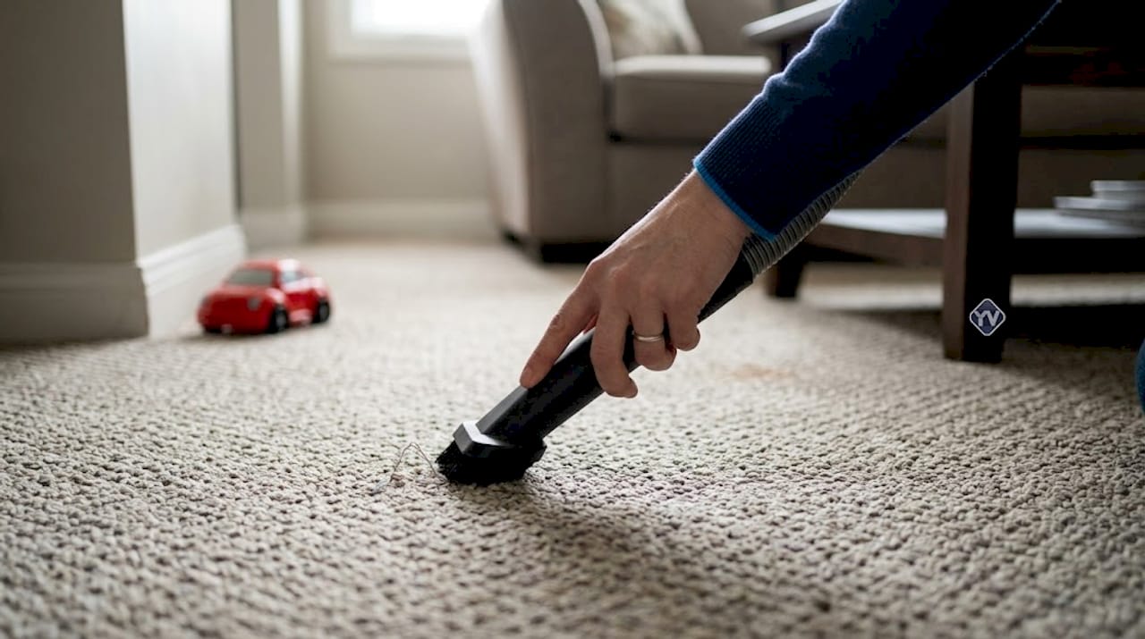 Vacuuming loop pile carpet with care