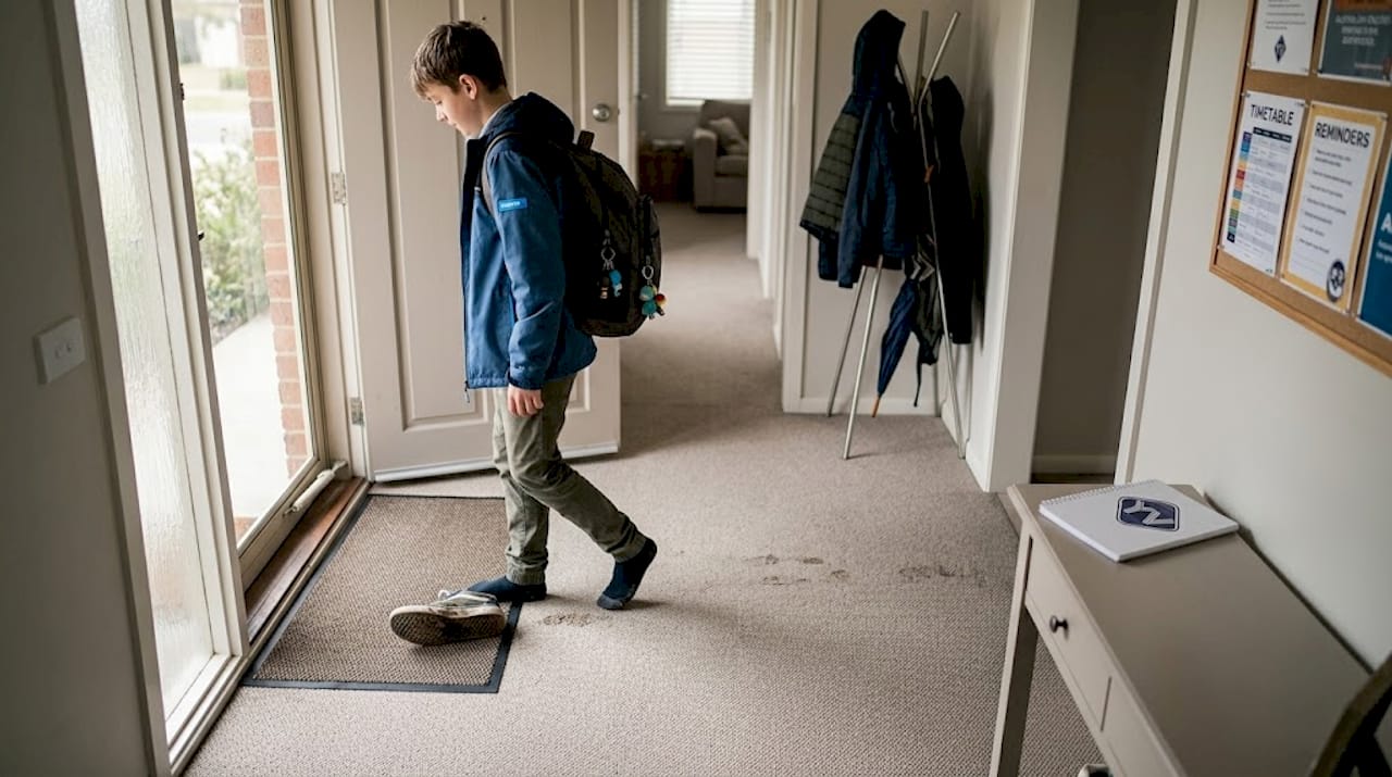Nylon carpet in high-traffic hallway everyday