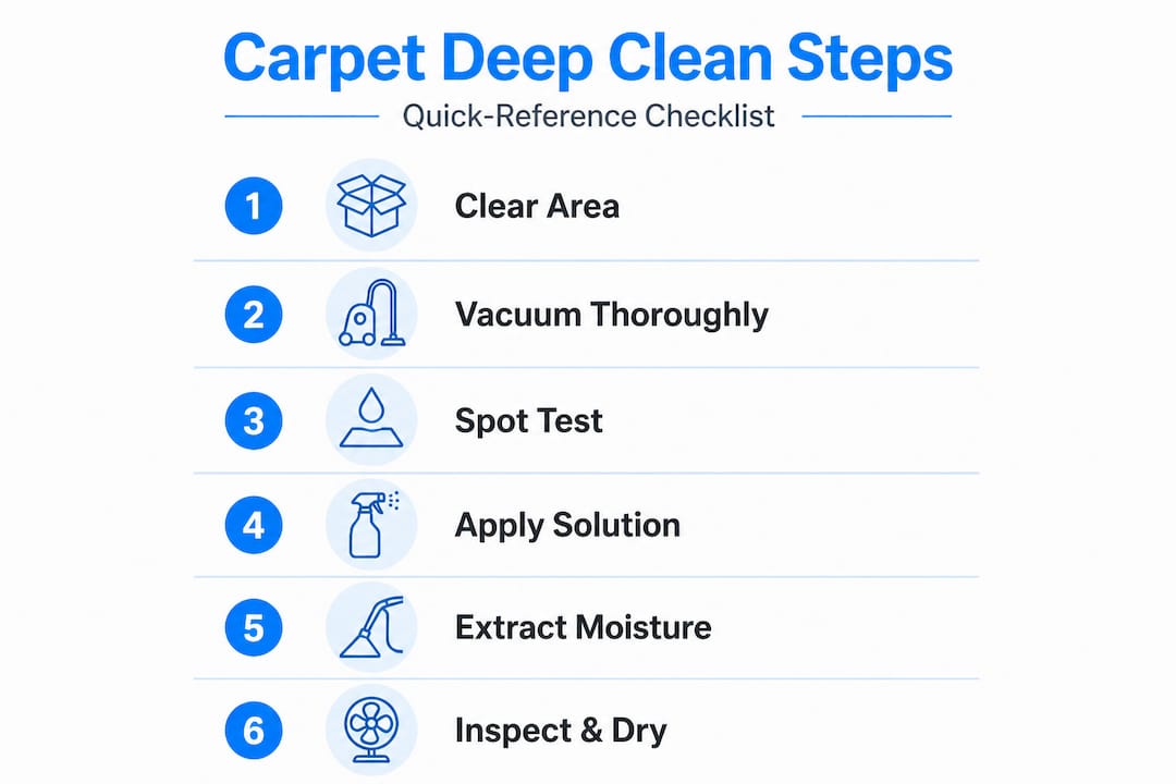Infographic of office carpet cleaning steps