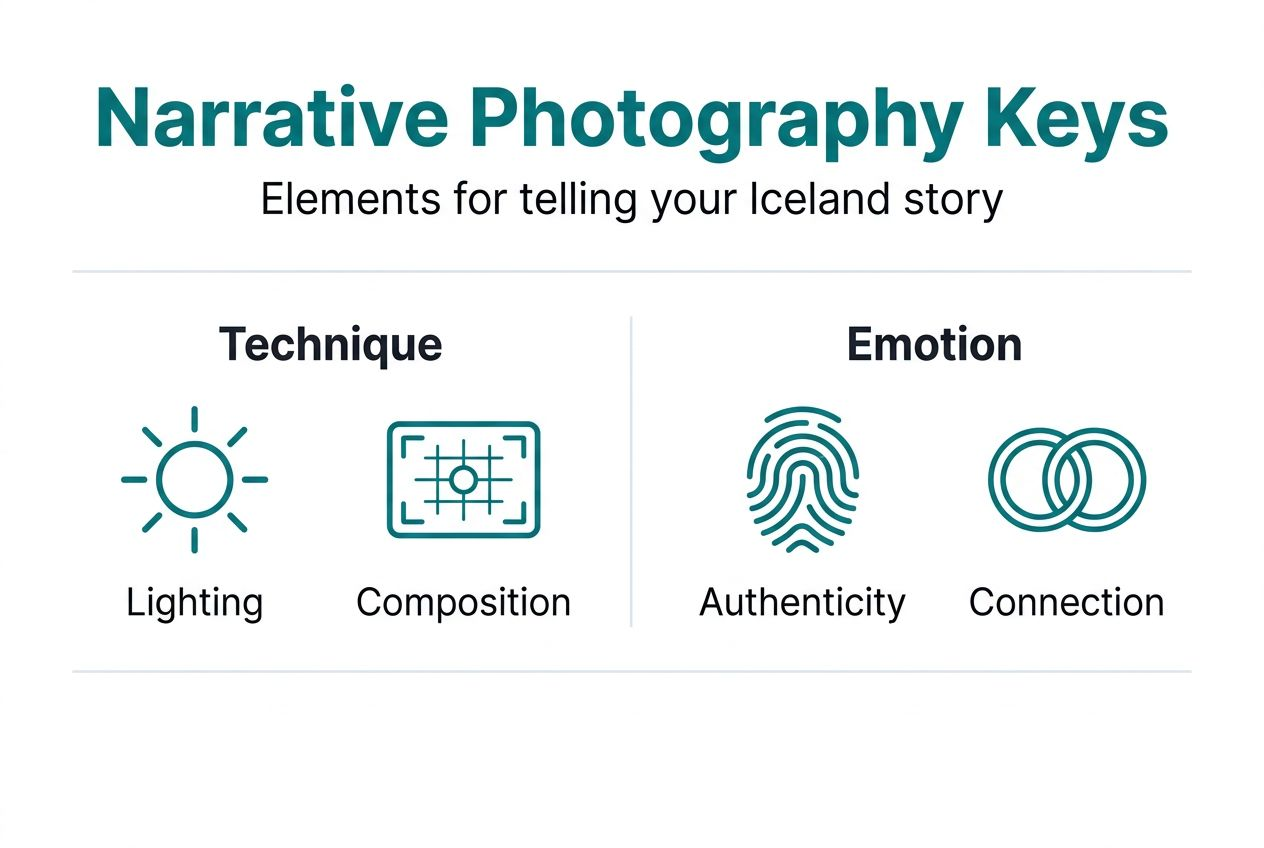 Infographic with narrative photography elements
