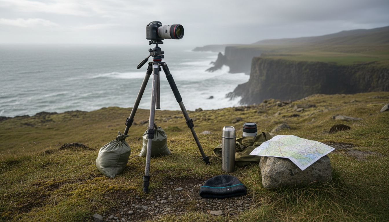 Tripod setup for Iceland windy conditions