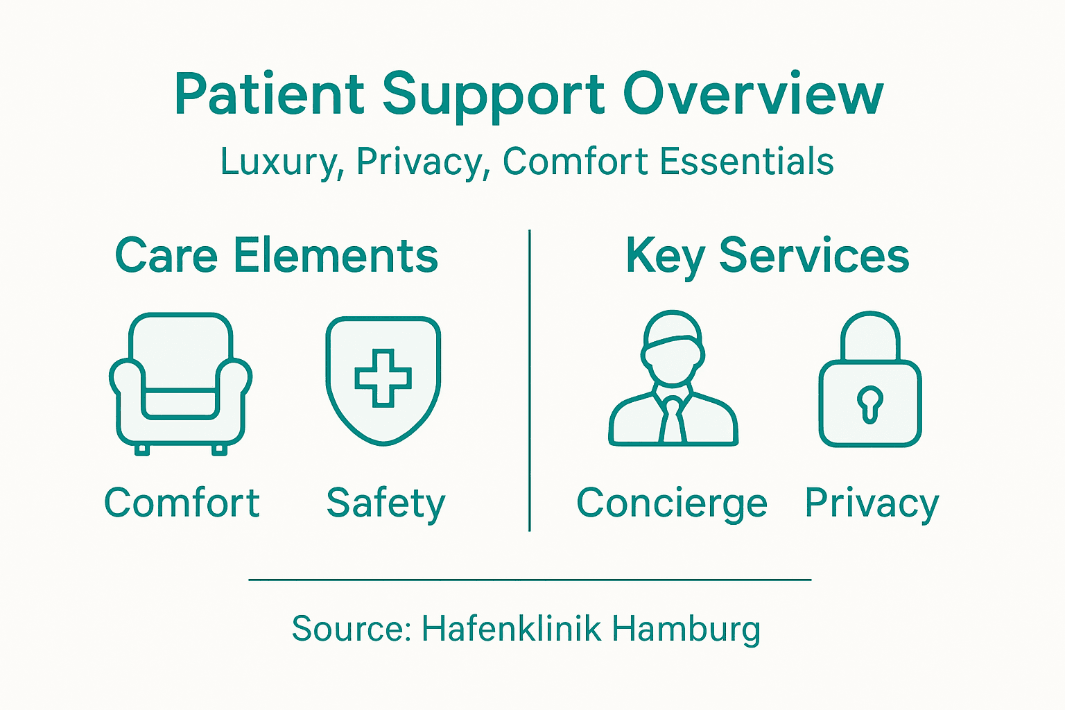 Infographic with care elements and key services overview