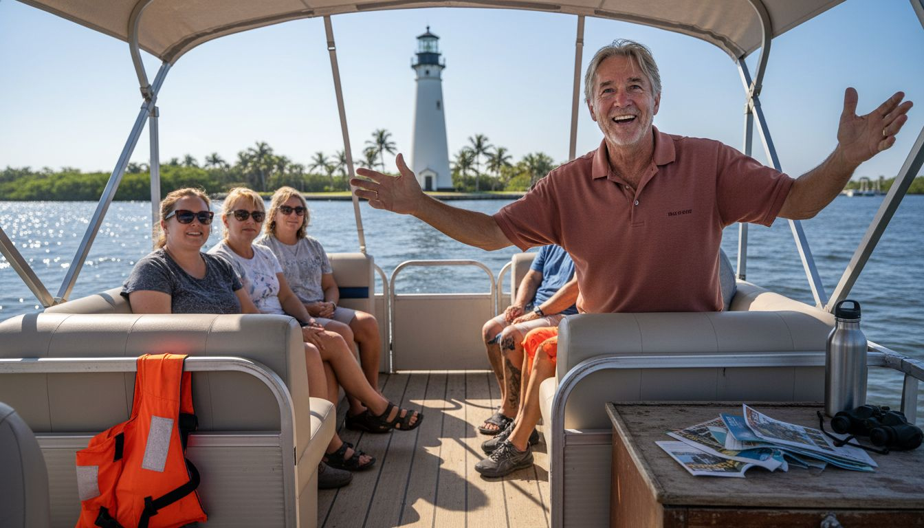 Guide discusses historic Florida site from boat