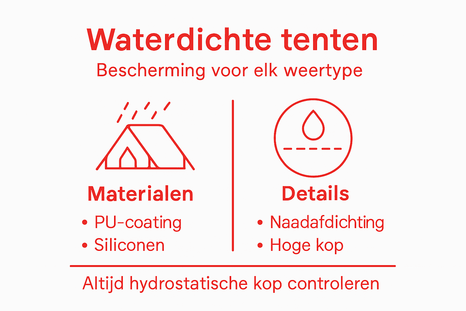 Overzicht: materialen en eigenschappen van waterdichte tenten
