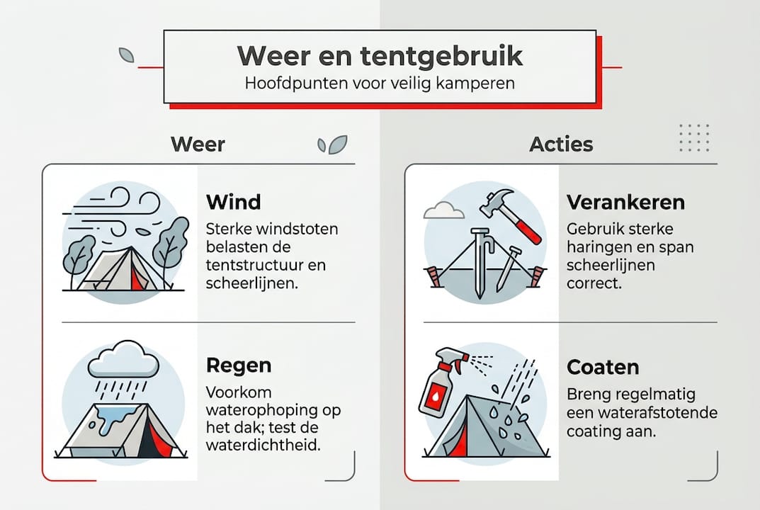 Overzicht: de invloed van het weer op tenten