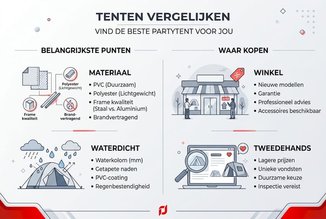 Infographic: waar let je op bij het vergelijken van tenten?
