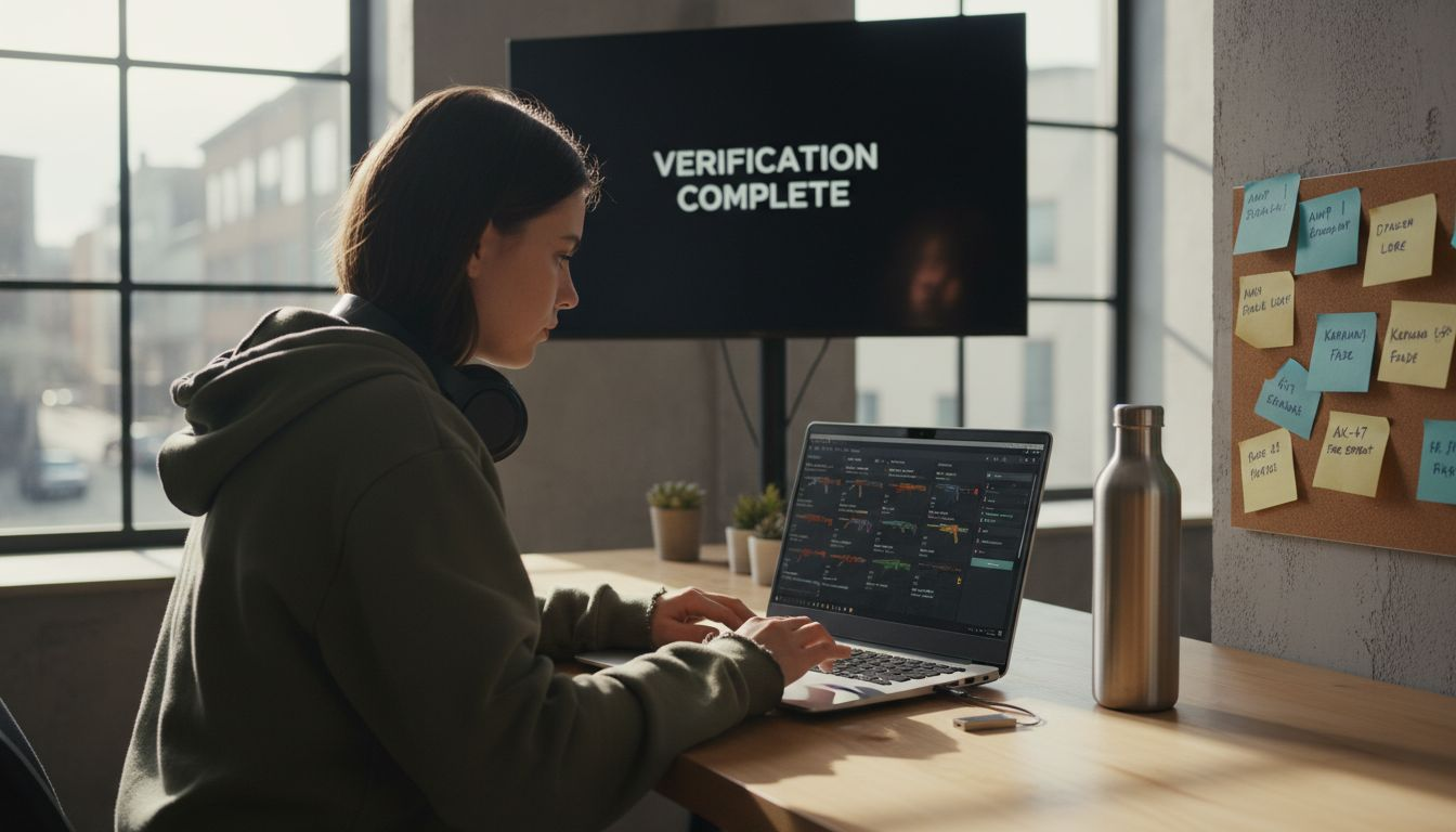 Worker verifying CS:GO skins on platform