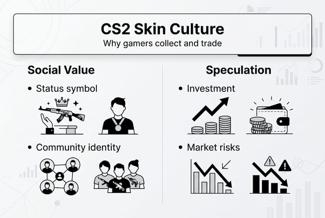 Infographic about CS2 skin culture key points
