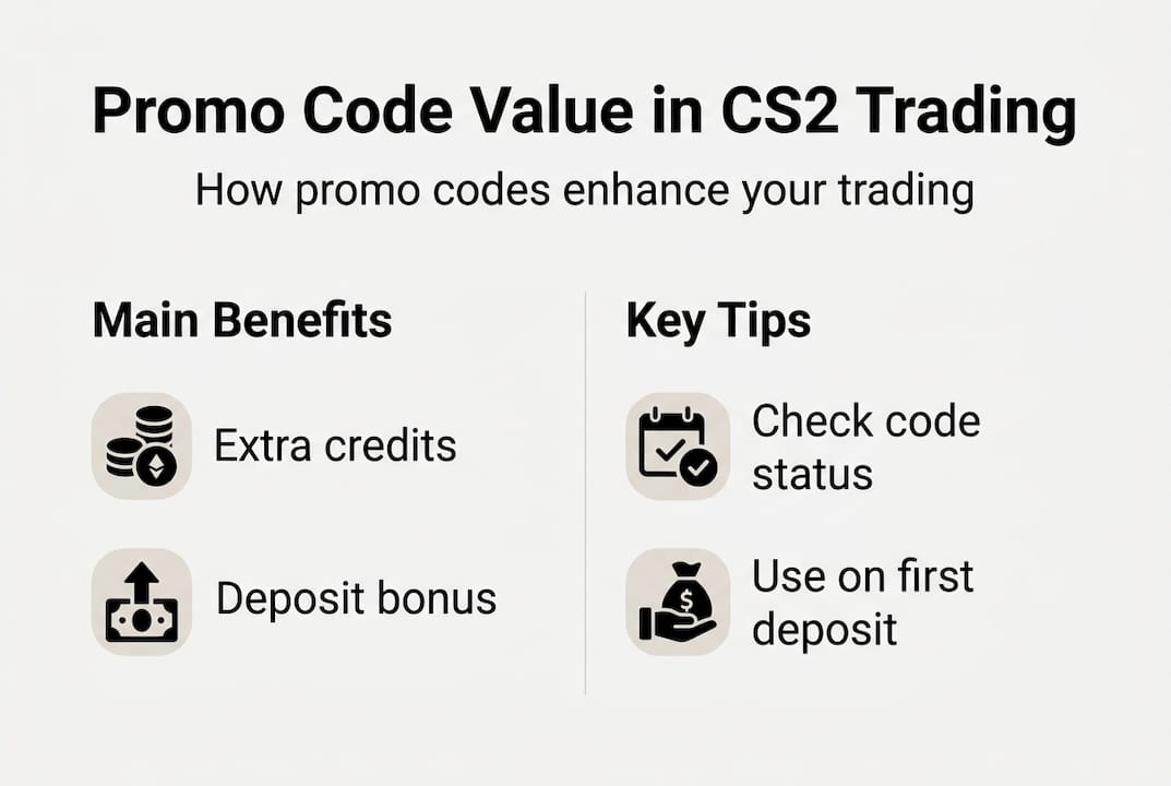 Infographic showing main promo code benefits and tips