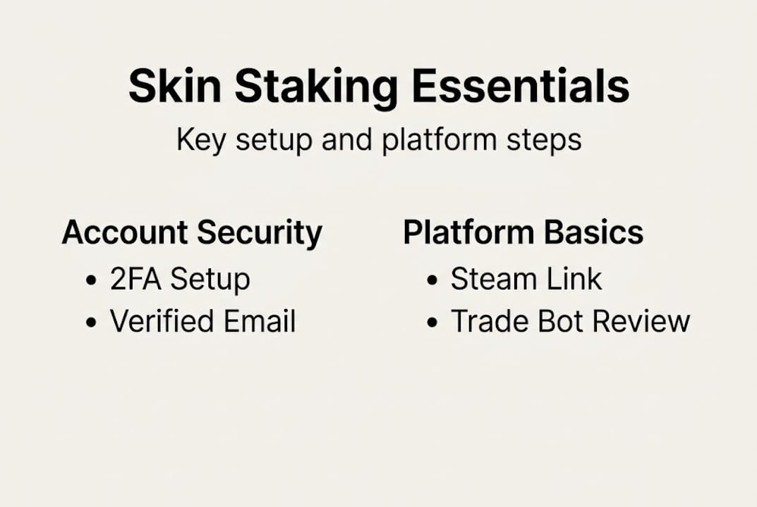 Infographic summarizing skin staking requirements