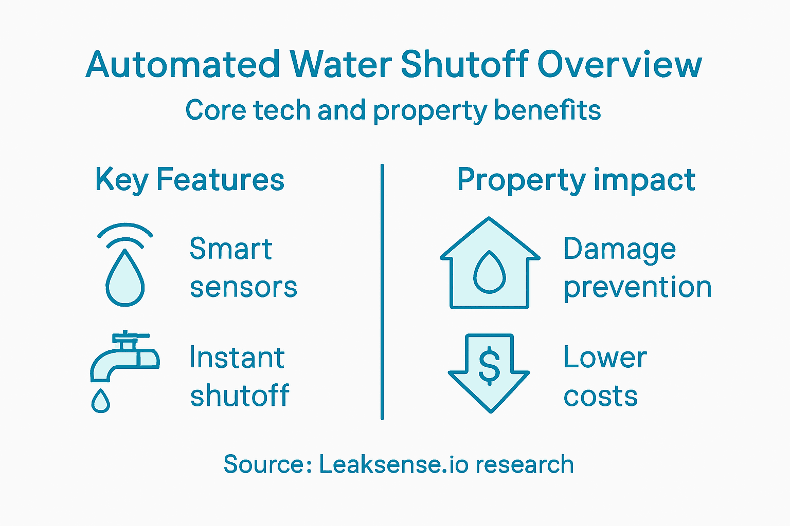 Infographic comparing shutoff tech and benefits