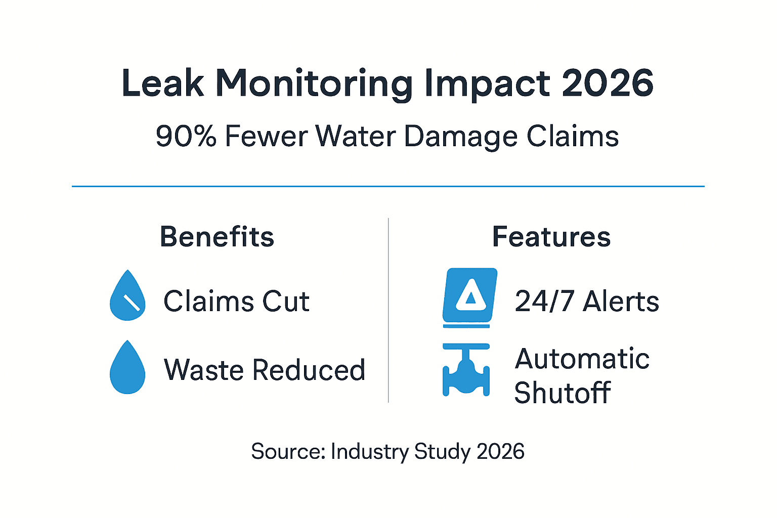 Infographic showing water damage reduction benefits