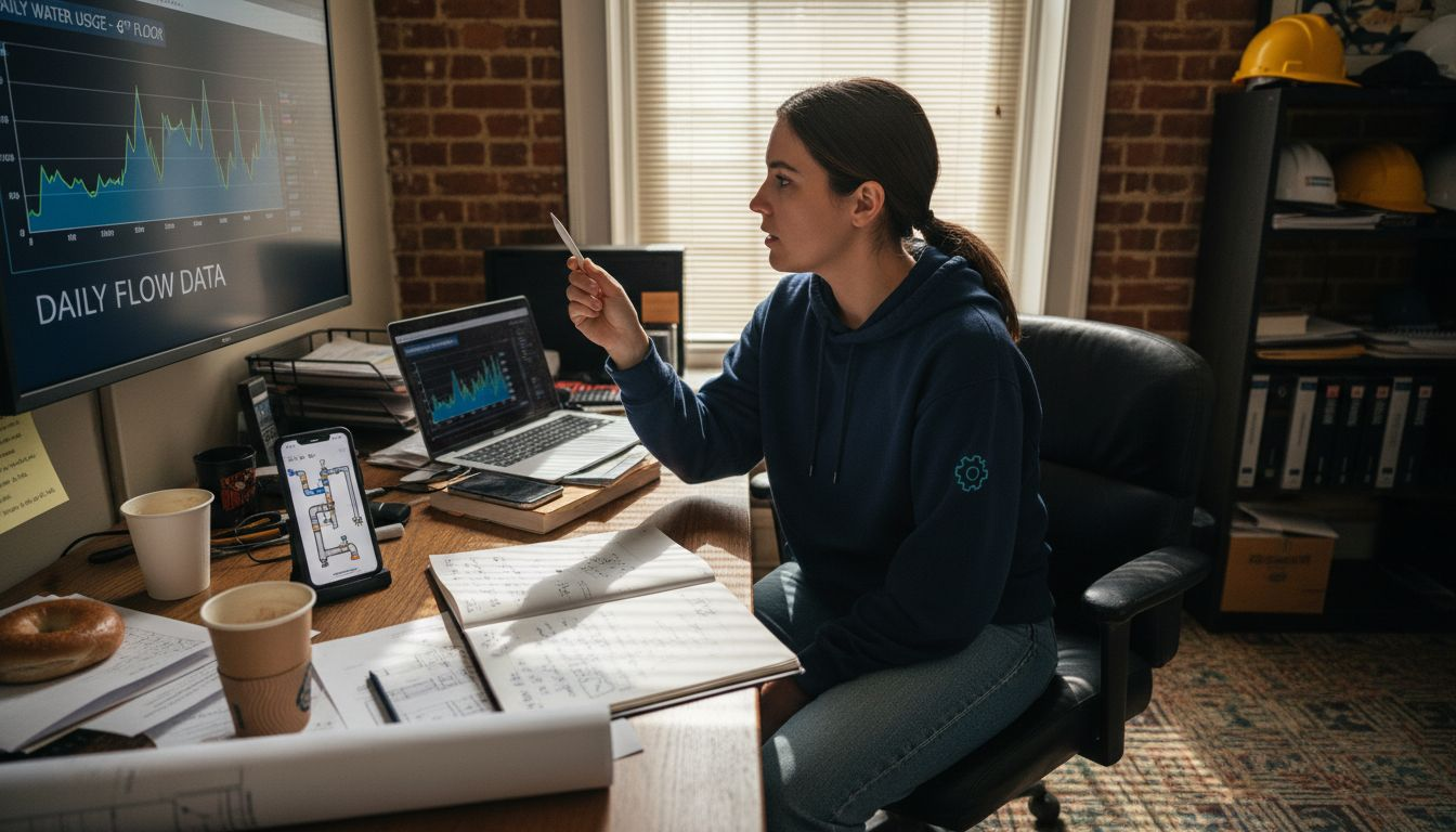 Superintendent monitors water usage remotely