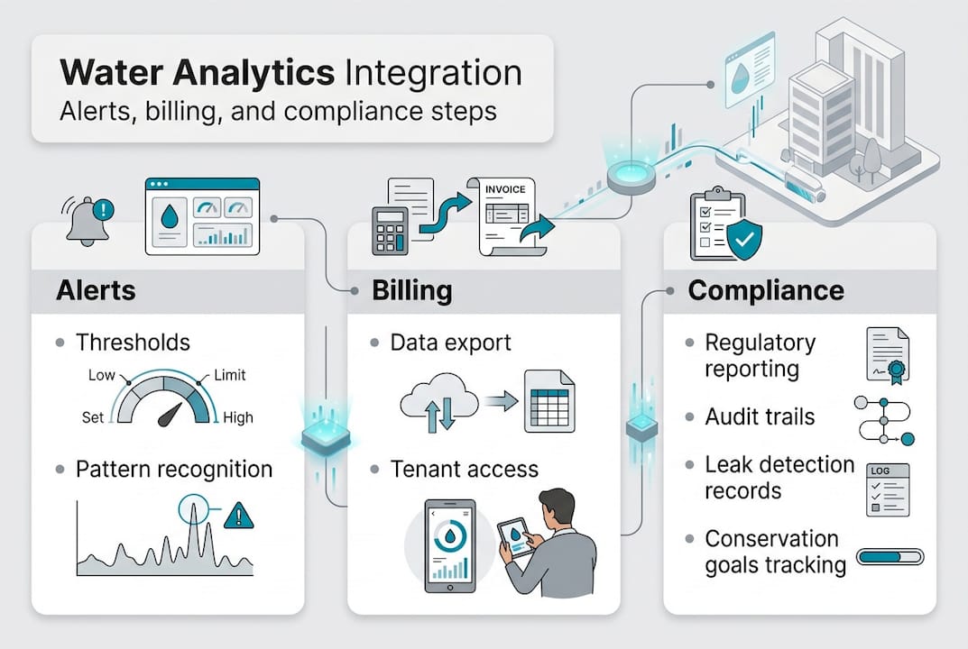 Infographic on water analytics integration steps