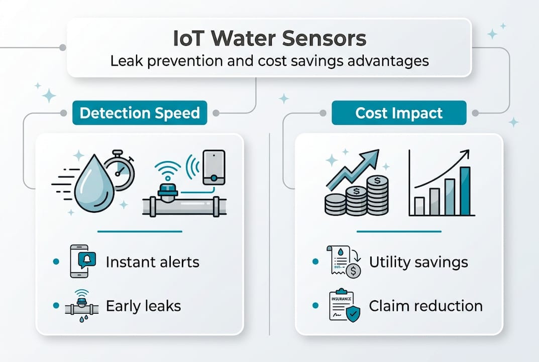 Infographic IoT sensor leak prevention savings