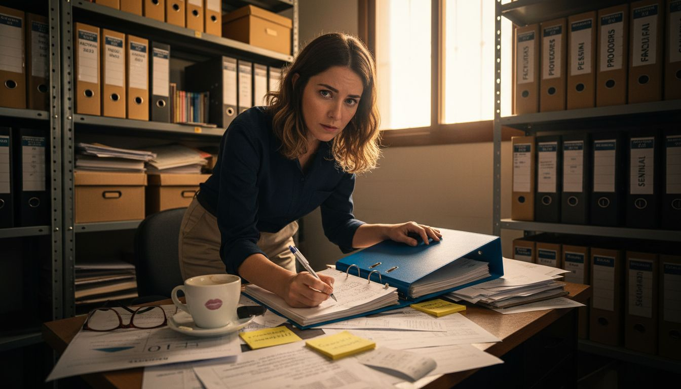 Jefe supervisando los errores más habituales en la oficina