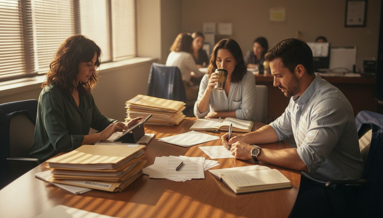 Reunión del equipo de la pyme para analizar opciones de financiamiento bancario