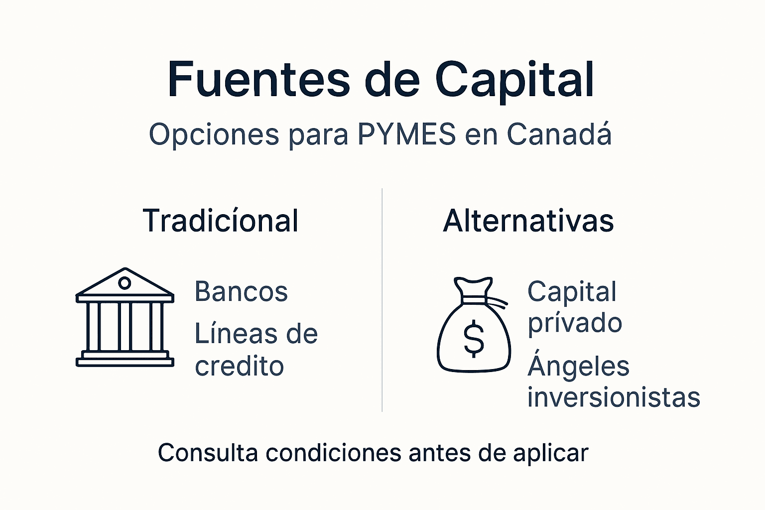 Infografía: Opciones de financiamiento para pequeñas y medianas empresas