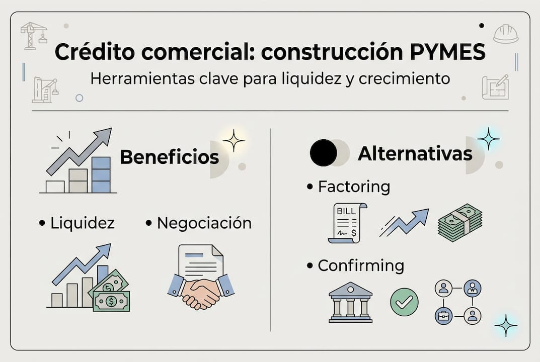 Guía visual sobre el crédito comercial y sus opciones alternativas