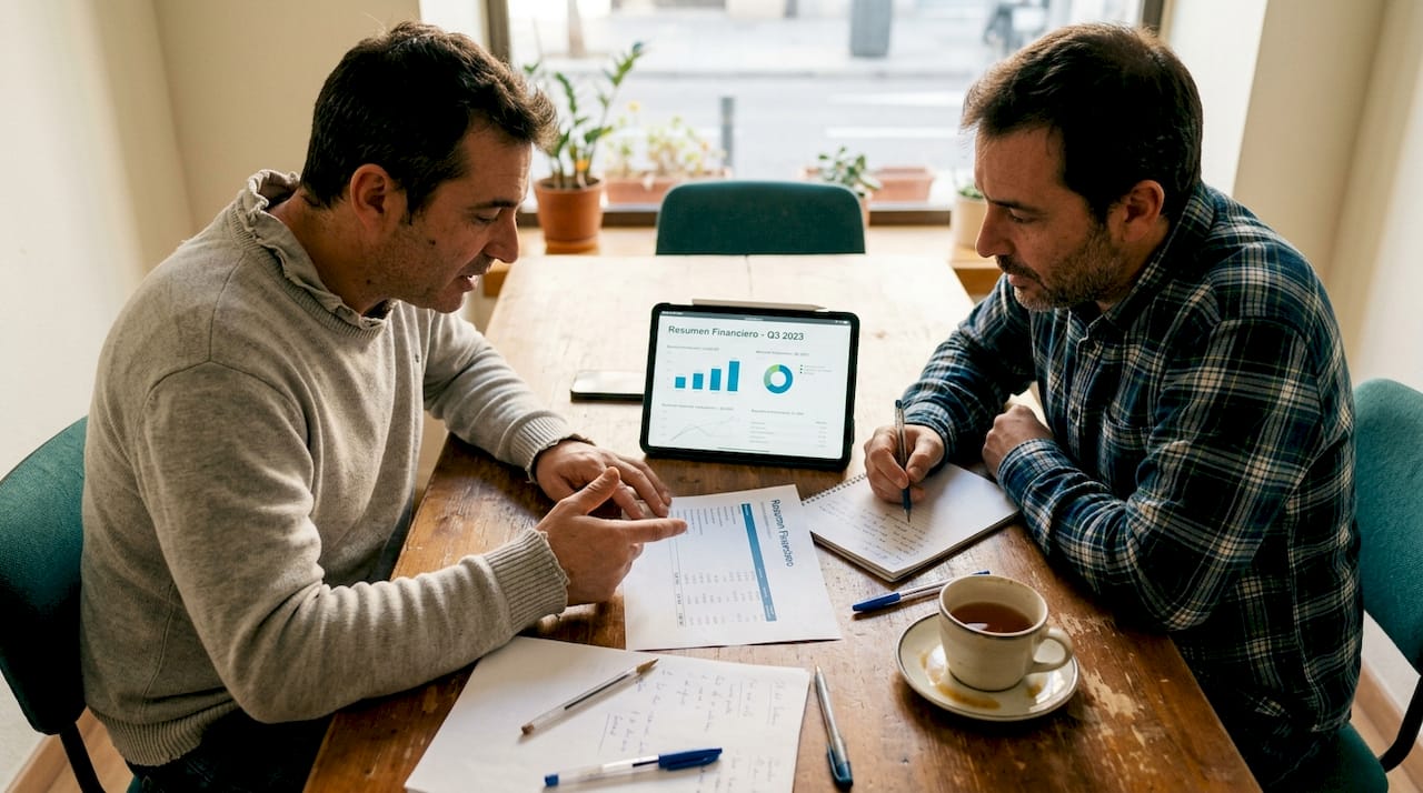 Los socios analizan la rentabilidad de la inversión y el aporte de capital propio.