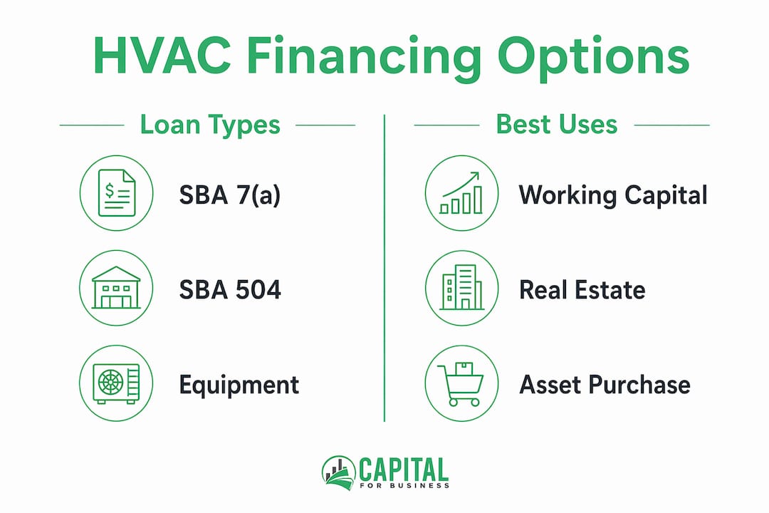 Comparison of HVAC financing options and their best uses