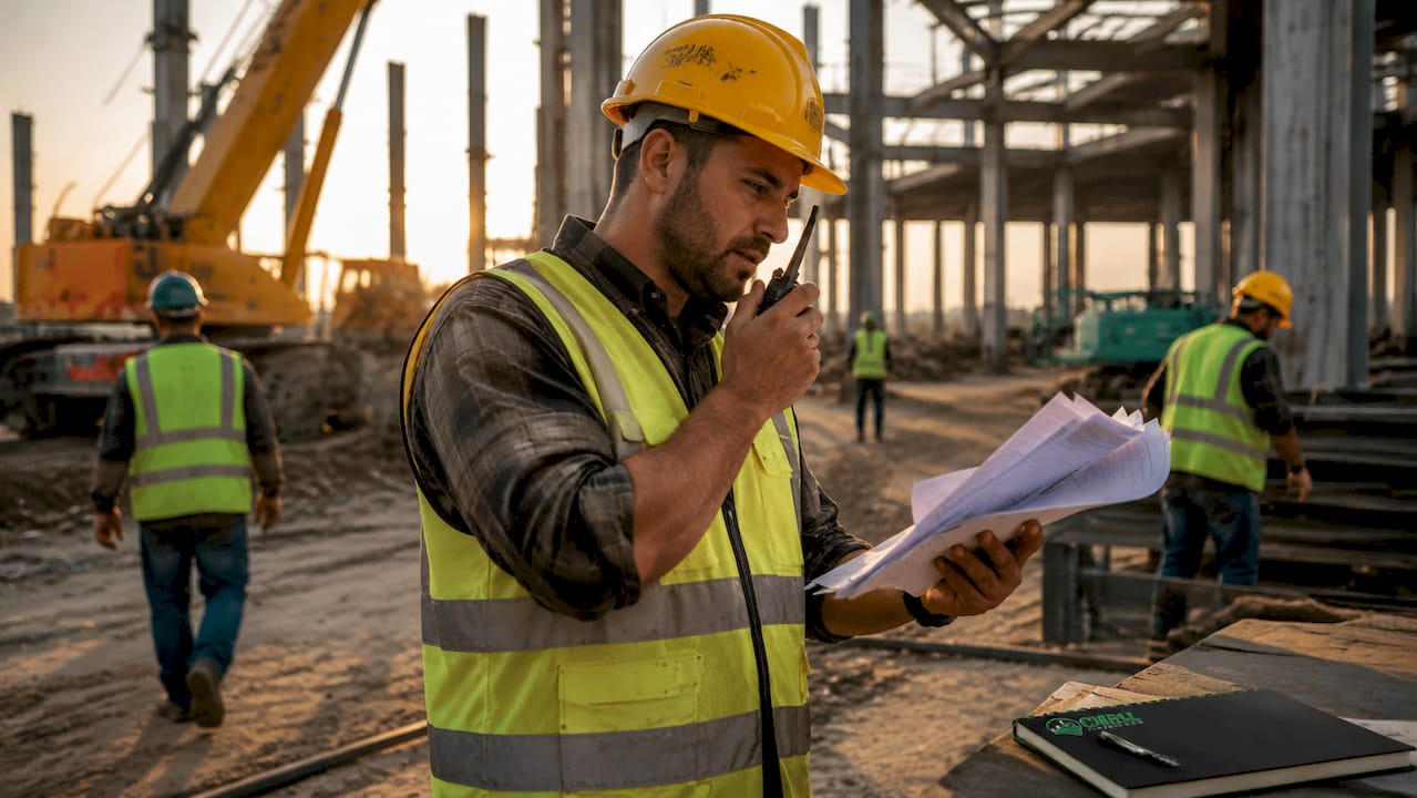 Construction supervisor handling subcontractor payments